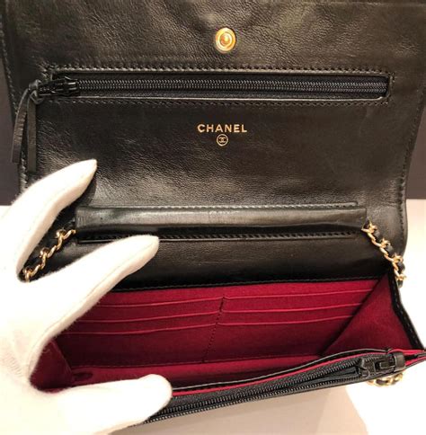 chanel classic black wallet|authentic chanel lambskin wallet.